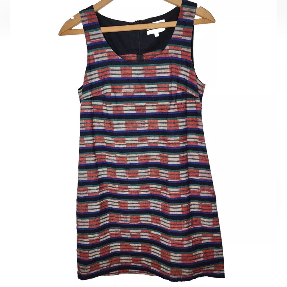 Alter Brooklyn Cotton Geo Print Shift Dress Size M